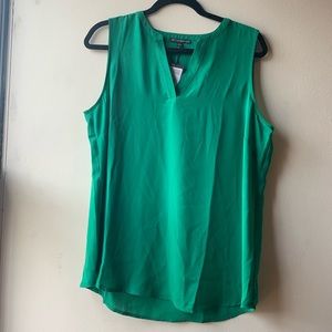 Adrianna Papell Split Neck Sleeveless Blouse